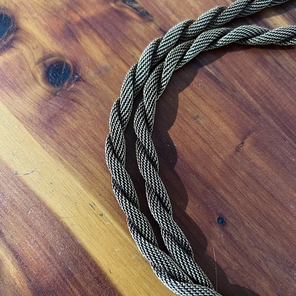 Vintage Bronze Braided Rope lariat belt main image 10